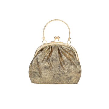 women Copper Frame Clutch